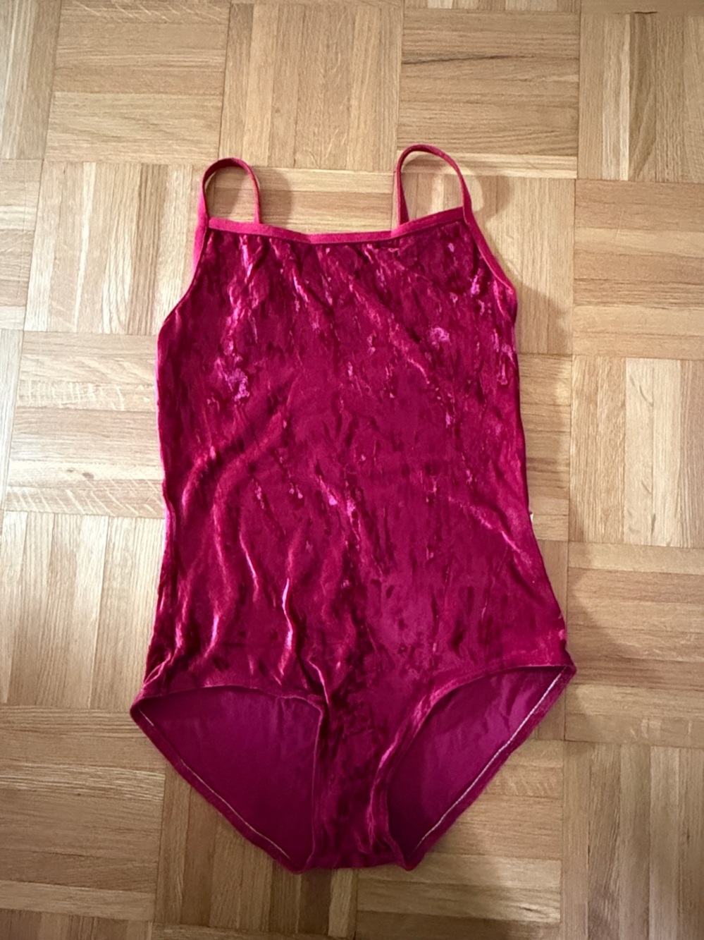 Yumiko Red Velvet Leotard